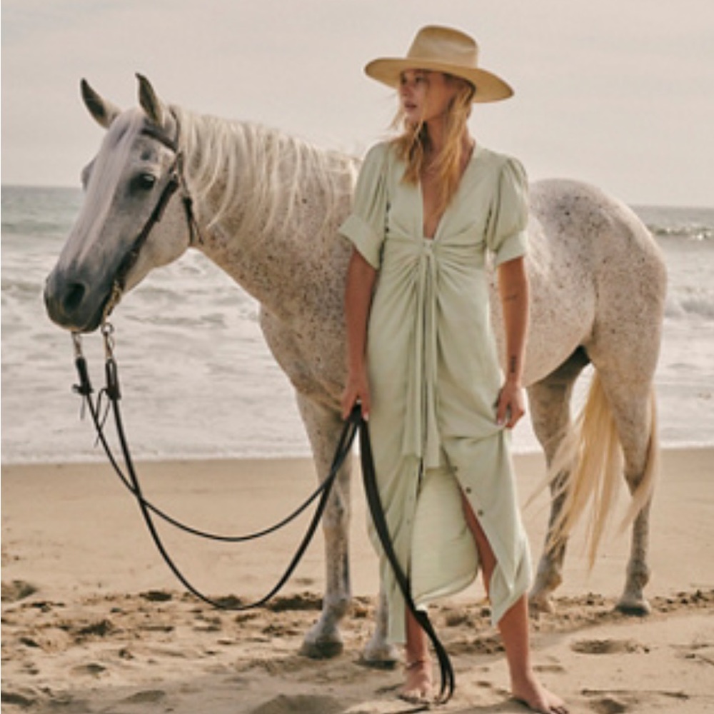 Vintage Summer Midi Dress - Tender Fern